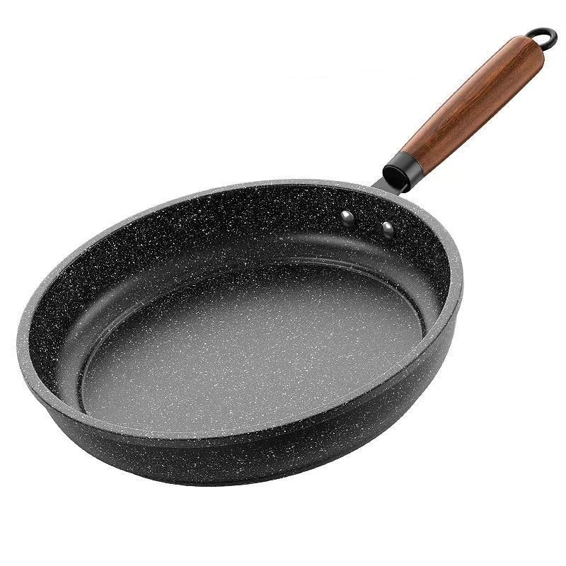 FJPTFENG Nonstick Frying Pan Skillet Non Stick Granite Fry Pan with Glass Lid Saute Pan with Cover (10.5 inch)