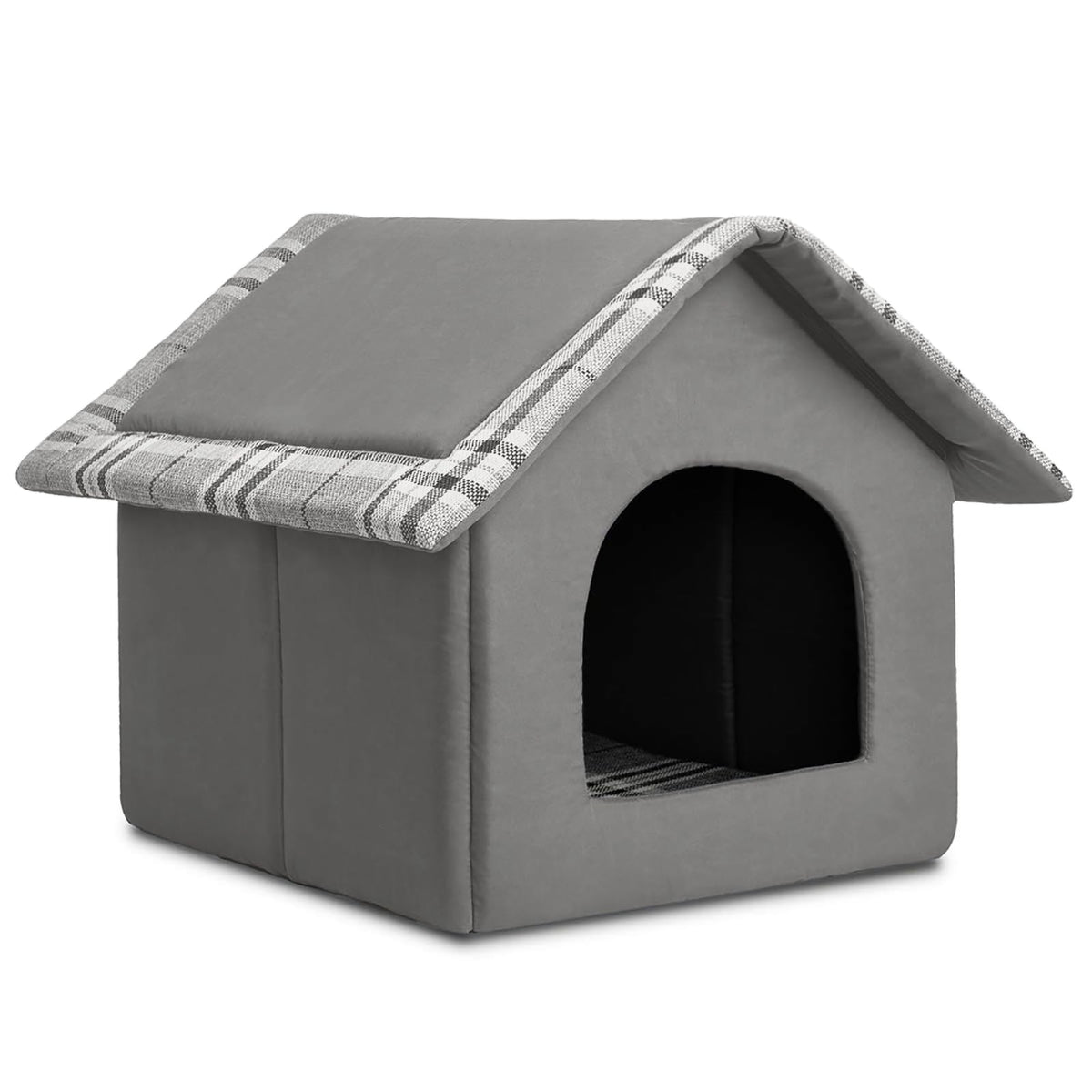 Hollypet Cozy Pet Bed House Warm Pet House Cave Sleeping Bed Puppy Nest for Cats and Small Dogs Gray