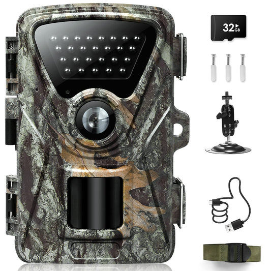 MAXDONE Trail Camera Hunting Camera Game - 1520P 28MP Trail Camera with Night Vision Motion Activated Waterproof IP66 Trail Cam 0.2s Trigger Time with 850nm Game Cameras and 2” LCD Wildlife Camera