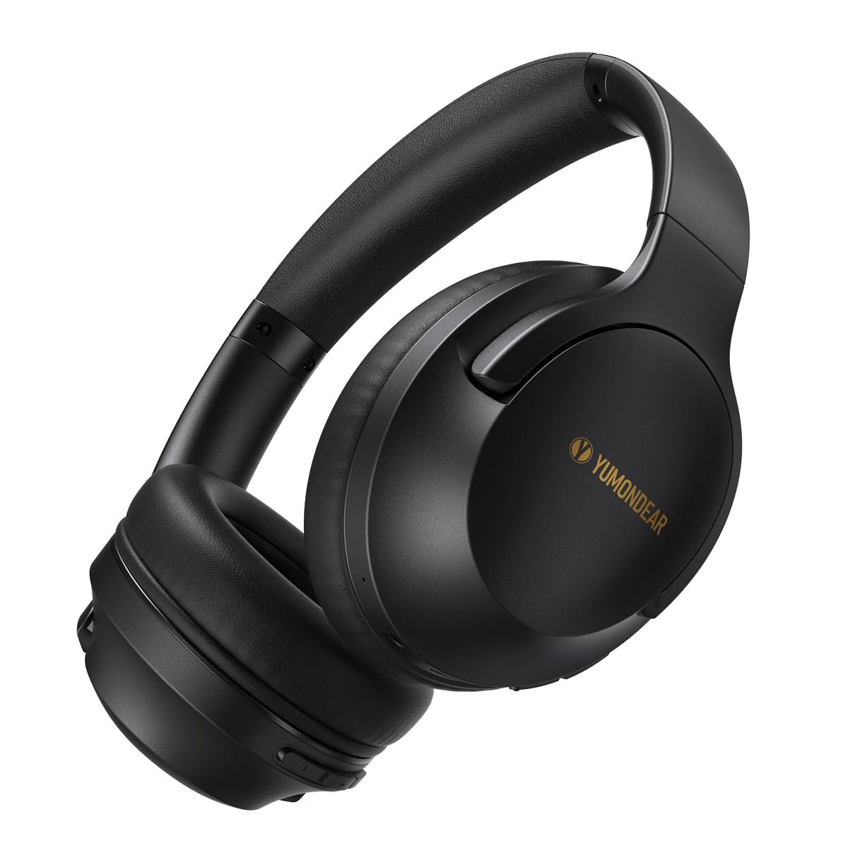 YUMONDEAR Bluetooth Headphones Over Ear 80H Playtime Wireless Headphone with 3 EQ Modes Built-in Mic Deep Bass HiFi Stereo Foldable Wireless Headset for iPhone PC Travel Workout Office (Black)