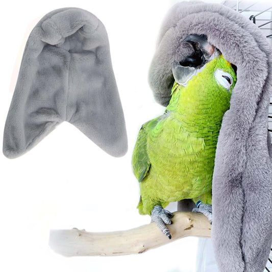 SIMENA Bird Blanket Corner Fleece Bird Bed for Cage Cozy Bird Bed Warmer Parrot House for Cage Cuddle Nest Hanging Toy for Lovebirds Parakeet (XL)